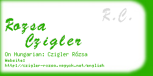 rozsa czigler business card